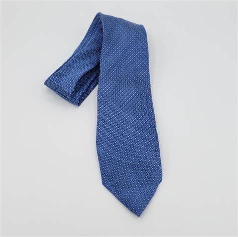 Michael Kors Silk Tie RN 121148 Gray Blue White 